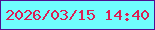 文字の大きさ：4、枠の色：4e1091、背景の色：6ffdfd、文字の色：dc1e54 無料ブログパーツのブログ時計