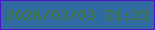文字の大きさ：3、枠の色：4e13cb、背景の色：2f6ba0、文字の色：467734 無料ブログパーツのブログ時計