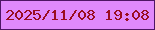 文字の大きさ：4、枠の色：4e1565、背景の色：e089fc、文字の色：9a0d21 無料ブログパーツのブログ時計