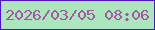 文字の大きさ：2、枠の色：4e16c7、背景の色：abe6bd、文字の色：a657a4 無料ブログパーツのブログ時計