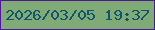 文字の大きさ：3、枠の色：4e1892、背景の色：80ab77、文字の色：0f5570 無料ブログパーツのブログ時計