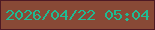 文字の大きさ：2、枠の色：4e1924、背景の色：884936、文字の色：1ebb93 無料ブログパーツのブログ時計
