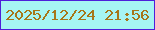 文字の大きさ：5、枠の色：4e1fda、背景の色：a6f5f3、文字の色：a77618 無料ブログパーツのブログ時計