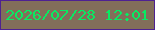 文字の大きさ：3、枠の色：4e2192、背景の色：826e5a、文字の色：07eb62 無料ブログパーツのブログ時計