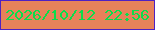 文字の大きさ：1、枠の色：4e21c2、背景の色：e7825a、文字の色：0ade4b 無料ブログパーツのブログ時計