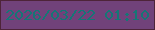 文字の大きさ：4、枠の色：4e2439、背景の色：71427a、文字の色：157676 無料ブログパーツのブログ時計