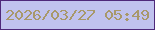 文字の大きさ：1、枠の色：4e287a、背景の色：c0c2ee、文字の色：a8986a 無料ブログパーツのブログ時計