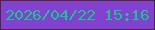 文字の大きさ：1、枠の色：4e2930、背景の色：8341d1、文字の色：10ca85 無料ブログパーツのブログ時計