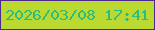 文字の大きさ：4、枠の色：4e2990、背景の色：bada31、文字の色：2fba7e 無料ブログパーツのブログ時計