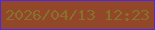 文字の大きさ：2、枠の色：4e29e4、背景の色：914728、文字の色：87712c 無料ブログパーツのブログ時計