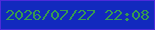 文字の大きさ：2、枠の色：4e2ad9、背景の色：1229be、文字の色：379a50 無料ブログパーツのブログ時計