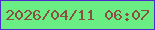 文字の大きさ：2、枠の色：4e2ccc、背景の色：6aed83、文字の色：894e44 無料ブログパーツのブログ時計