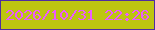 文字の大きさ：1、枠の色：4e2da1、背景の色：bdc511、文字の色：eb5bff 無料ブログパーツのブログ時計