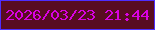 文字の大きさ：2、枠の色：4e2efd、背景の色：580c21、文字の色：d802e2 無料ブログパーツのブログ時計