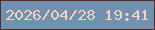 文字の大きさ：5、枠の色：4e312e、背景の色：7192af、文字の色：f7d0c2 無料ブログパーツのブログ時計