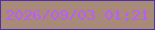 文字の大きさ：3、枠の色：4e31a9、背景の色：a78a78、文字の色：bb5bfe 無料ブログパーツのブログ時計