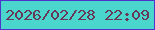 文字の大きさ：5、枠の色：4e33cd、背景の色：4ad5cd、文字の色：673757 無料ブログパーツのブログ時計