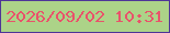 文字の大きさ：5、枠の色：4e3598、背景の色：acd388、文字の色：e9526b 無料ブログパーツのブログ時計