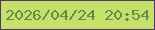 文字の大きさ：3、枠の色：4e3760、背景の色：c6e06c、文字の色：688a47 無料ブログパーツのブログ時計