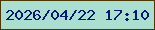 文字の大きさ：1、枠の色：4e3801、背景の色：abe0d0、文字の色：08196f 無料ブログパーツのブログ時計