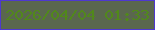 文字の大きさ：4、枠の色：4e38cf、背景の色：5a674e、文字の色：51881b 無料ブログパーツのブログ時計
