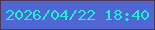 文字の大きさ：4、枠の色：4e3958、背景の色：5066d3、文字の色：1ef1d3 無料ブログパーツのブログ時計