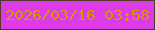 文字の大きさ：4、枠の色：4e3a28、背景の色：de3be8、文字の色：d49801 無料ブログパーツのブログ時計