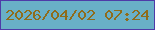 文字の大きさ：4、枠の色：4e3ba8、背景の色：69b0c7、文字の色：8f6c1b 無料ブログパーツのブログ時計