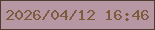 文字の大きさ：3、枠の色：4e3c2f、背景の色：b797a3、文字の色：7d5b3d 無料ブログパーツのブログ時計