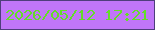 文字の大きさ：1、枠の色：4e3e7c、背景の色：c076f8、文字の色：63dd29 無料ブログパーツのブログ時計