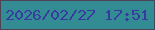 文字の大きさ：4、枠の色：4e4356、背景の色：338b94、文字の色：373b9e 無料ブログパーツのブログ時計