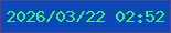文字の大きさ：1、枠の色：4e4593、背景の色：0d48b7、文字の色：3af180 無料ブログパーツのブログ時計