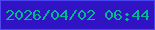 文字の大きさ：4、枠の色：4e45f2、背景の色：3013c3、文字の色：05b693 無料ブログパーツのブログ時計