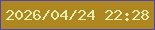 文字の大きさ：5、枠の色：4e46ad、背景の色：ae8721、文字の色：e3efb0 無料ブログパーツのブログ時計