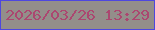 文字の大きさ：1、枠の色：4e47df、背景の色：938e8a、文字の色：ab4770 無料ブログパーツのブログ時計