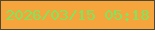 文字の大きさ：1、枠の色：4e4835、背景の色：f6a53d、文字の色：7ee65b 無料ブログパーツのブログ時計