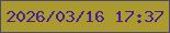 文字の大きさ：2、枠の色：4e486b、背景の色：ab9a2f、文字の色：451f96 無料ブログパーツのブログ時計