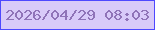 文字の大きさ：4、枠の色：4e48ff、背景の色：d8caf9、文字の色：8f73b8 無料ブログパーツのブログ時計