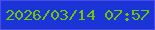 文字の大きさ：2、枠の色：4e49ec、背景の色：1a34d6、文字の色：73c30b 無料ブログパーツのブログ時計