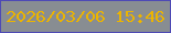 文字の大きさ：3、枠の色：4e4ab5、背景の色：888d92、文字の色：ebb401 無料ブログパーツのブログ時計