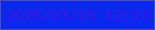 文字の大きさ：2、枠の色：4e4fb6、背景の色：0927ed、文字の色：3e16e1 無料ブログパーツのブログ時計