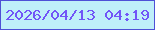 文字の大きさ：3、枠の色：4e50d6、背景の色：bfeff9、文字の色：7155f7 無料ブログパーツのブログ時計