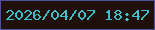 文字の大きさ：3、枠の色：4e51a0、背景の色：1f100b、文字の色：3dc0cb 無料ブログパーツのブログ時計