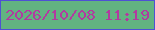 文字の大きさ：2、枠の色：4e51d4、背景の色：62b381、文字の色：b23aa0 無料ブログパーツのブログ時計