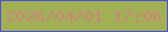 文字の大きさ：1、枠の色：4e51d5、背景の色：a1b055、文字の色：cc857d 無料ブログパーツのブログ時計