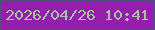 文字の大きさ：1、枠の色：4e527a、背景の色：941fae、文字の色：a8c69d 無料ブログパーツのブログ時計
