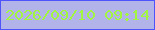 文字の大きさ：5、枠の色：4e53fc、背景の色：b2b3e9、文字の色：a2f640 無料ブログパーツのブログ時計
