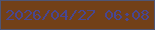文字の大きさ：5、枠の色：4e5575、背景の色：724018、文字の色：484690 無料ブログパーツのブログ時計