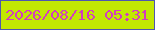 文字の大きさ：1、枠の色：4e57af、背景の色：c2e802、文字の色：d33ebe 無料ブログパーツのブログ時計
