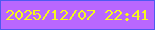 文字の大きさ：3、枠の色：4e59f1、背景の色：b967fe、文字の色：f6f91a 無料ブログパーツのブログ時計